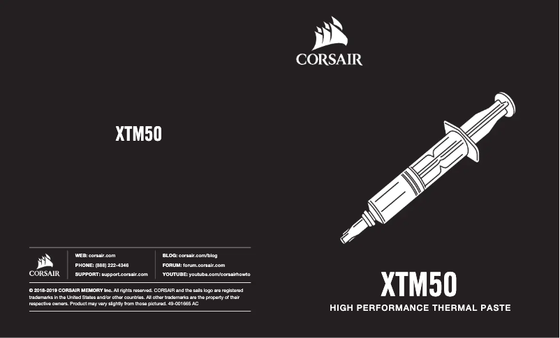 Página 1 del manual Manual de usuario Corsair XTM50