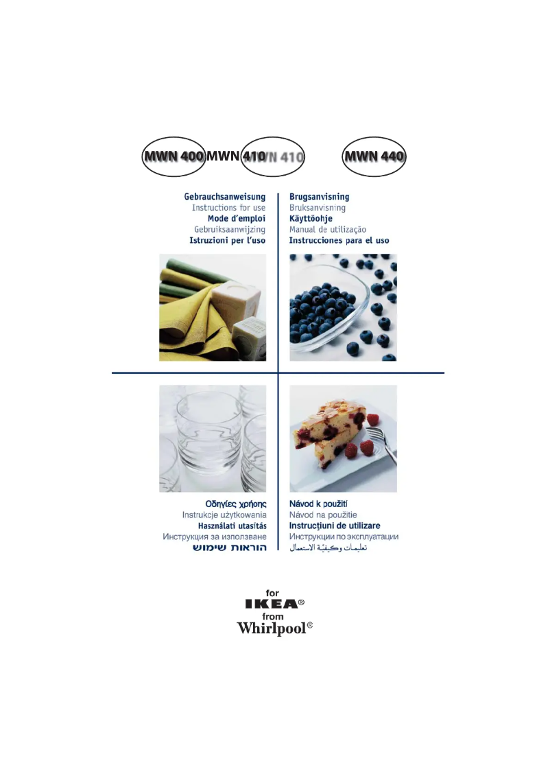 Página 1 del manual Manual de usuario Whirlpool Nutid MWN 400 S