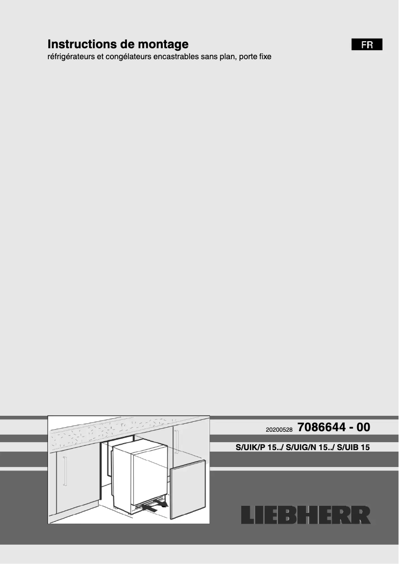 Página 1 del manual Guía de instalación Liebherr SUIG 1514 Comfort