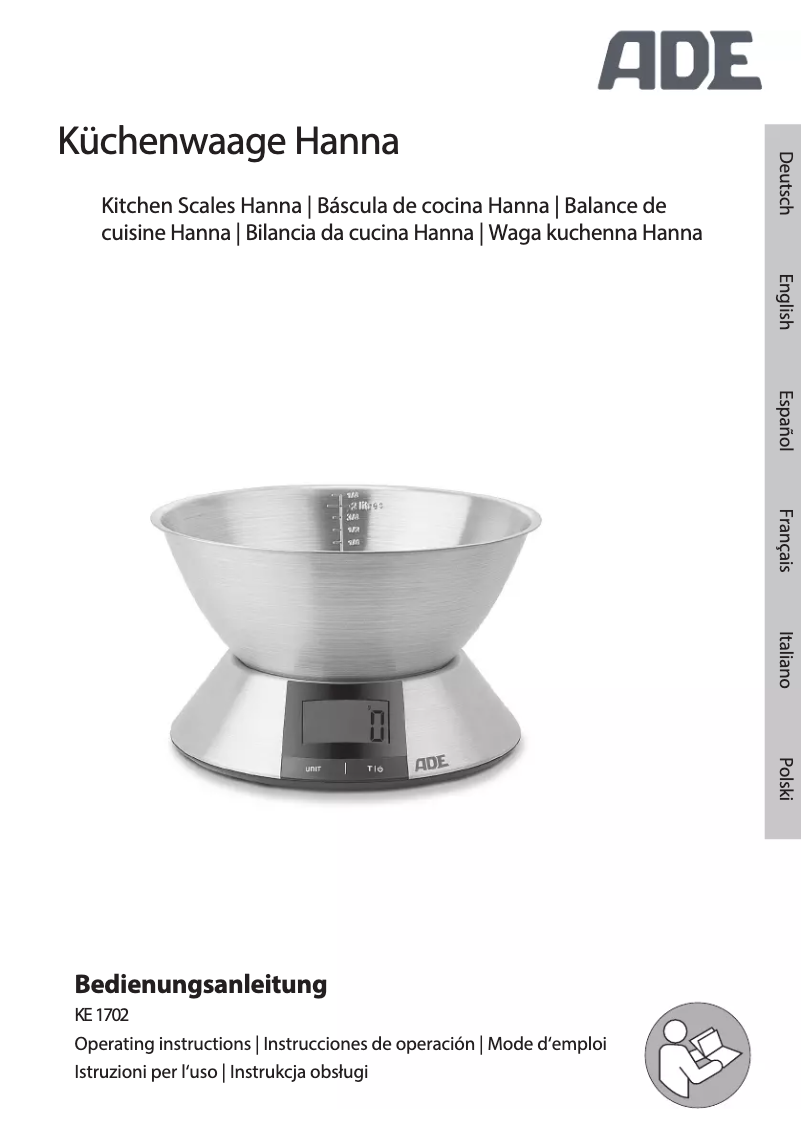 Página 1 del manual Manual de usuario ADE Hanna KE 1702