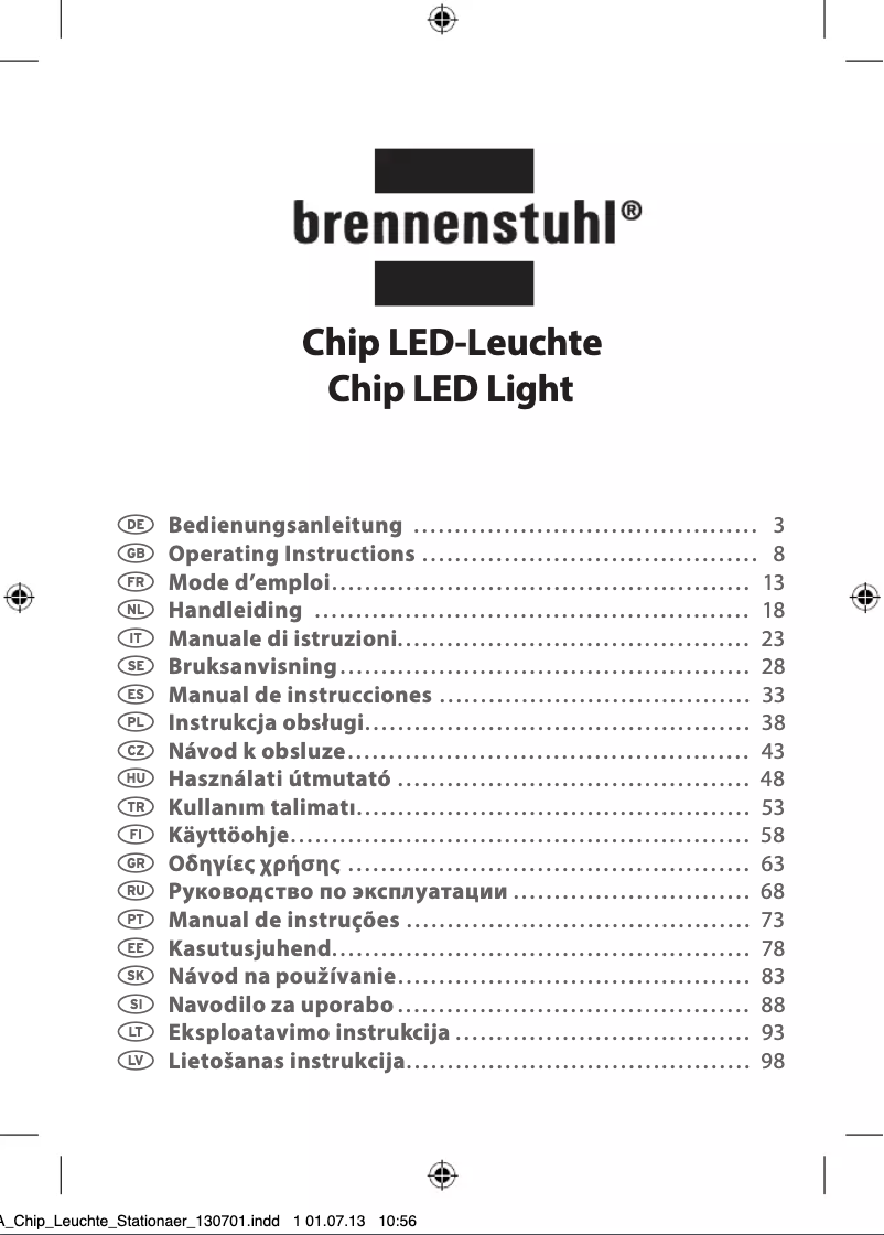 Página 1 del manual Manual de usuario Brennenstuhl 1171250102