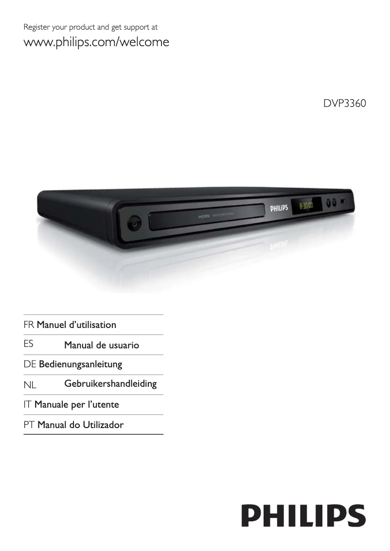 Página 1 del manual Manual de usuario Philips DVP3360