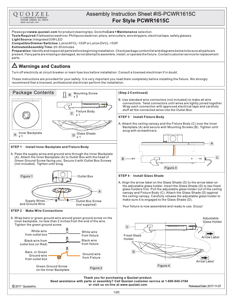 Imagen de la primera página del manual del dispositivo PCWR1615C