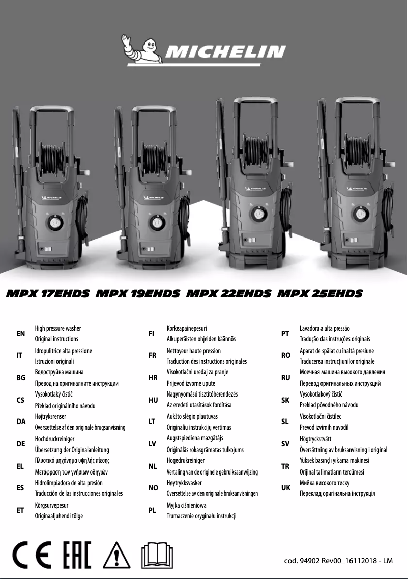 Página 1 del manual Manual de usuario Michelin MPX 22EHDS