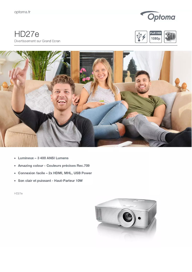 Imagen de la primera página del manual del dispositivo HD27E