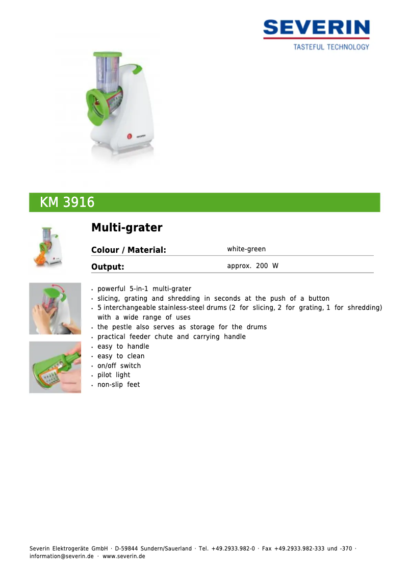 Página 1 del manual Manual de usuario Severin KA 3916