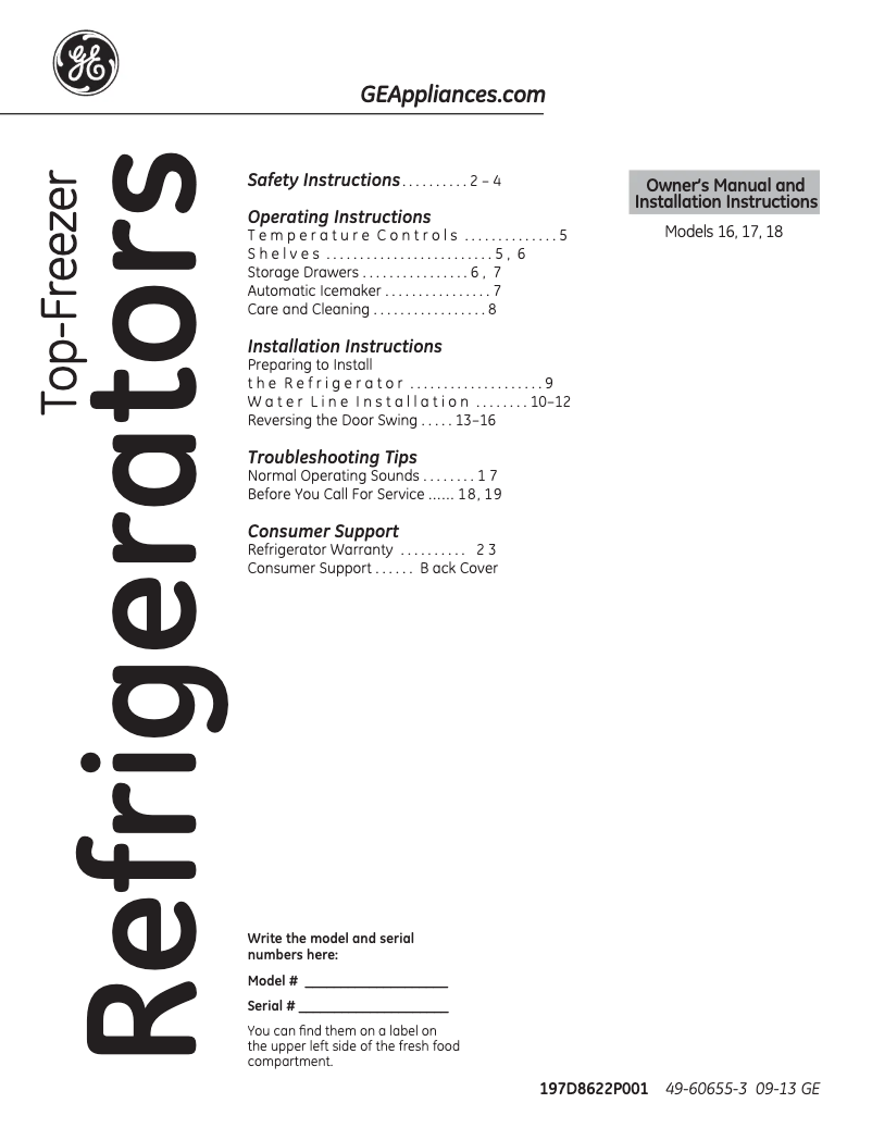 Imagen de la primera página del manual del dispositivo GTH18CCDBB