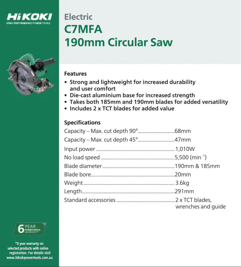 Imagen de la primera página del manual del dispositivo C7MFA