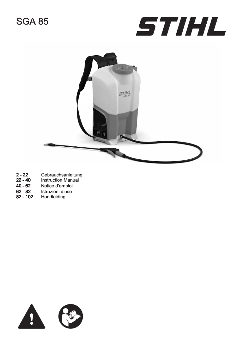 Página nº 1 - Manual de usuario Stihl SGA 85
