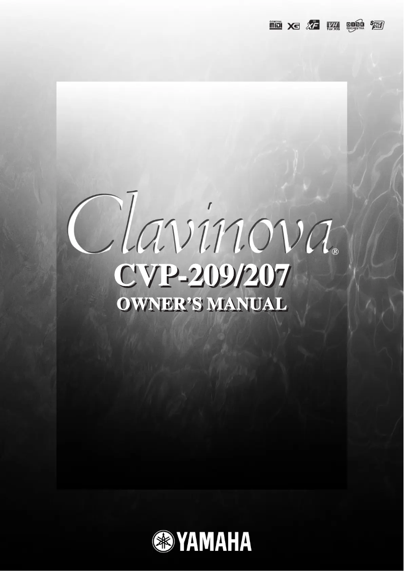 Imagen de la primera página del manual del dispositivo Clavinova CVP-207