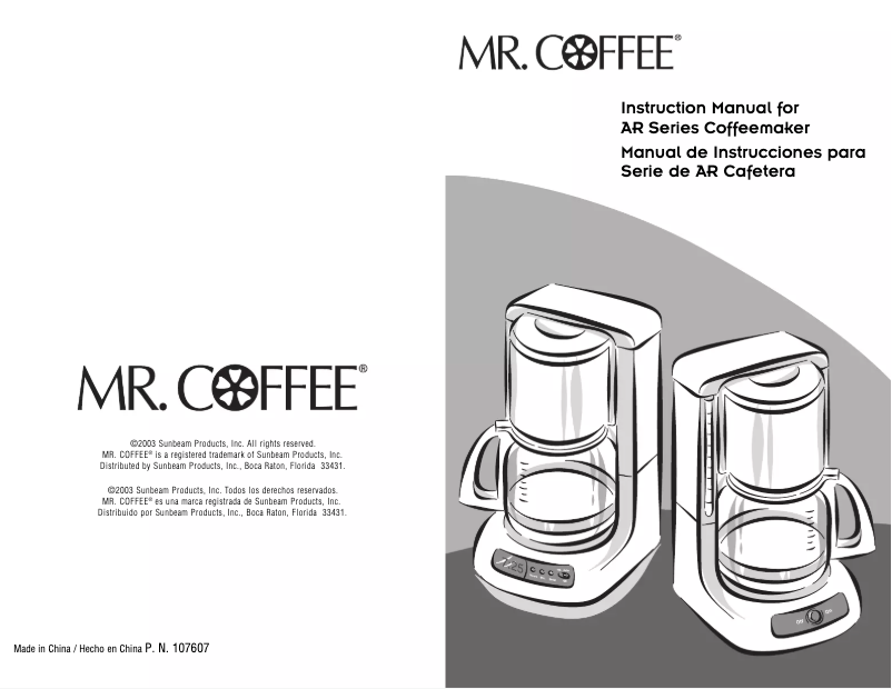 Página 1 del manual Manual de usuario Mr. Coffee AR13