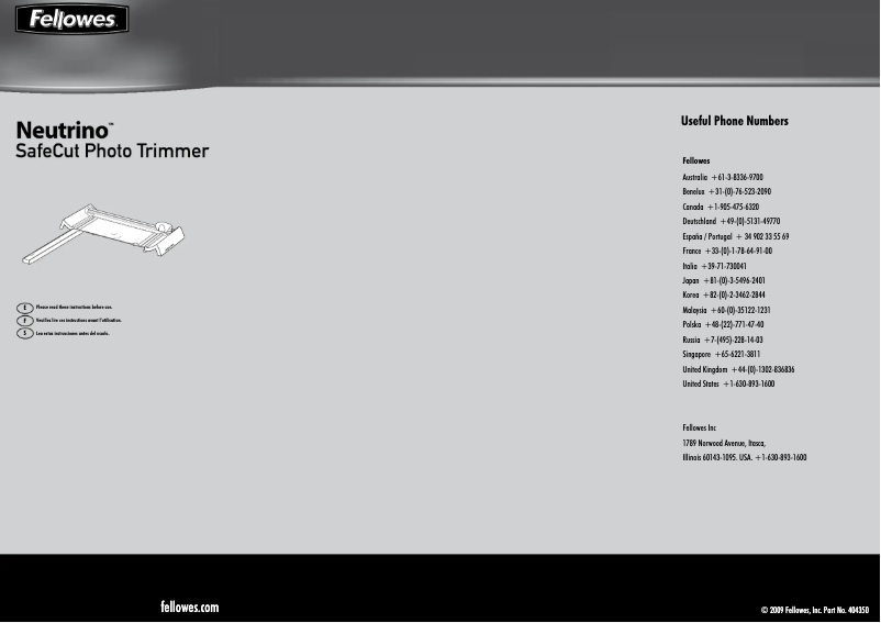 Imagen de la primera página del manual del dispositivo Neutrino A5/90