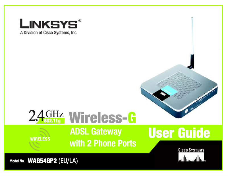 Página nº 1 - Manual de usuario Linksys WAG54GP2