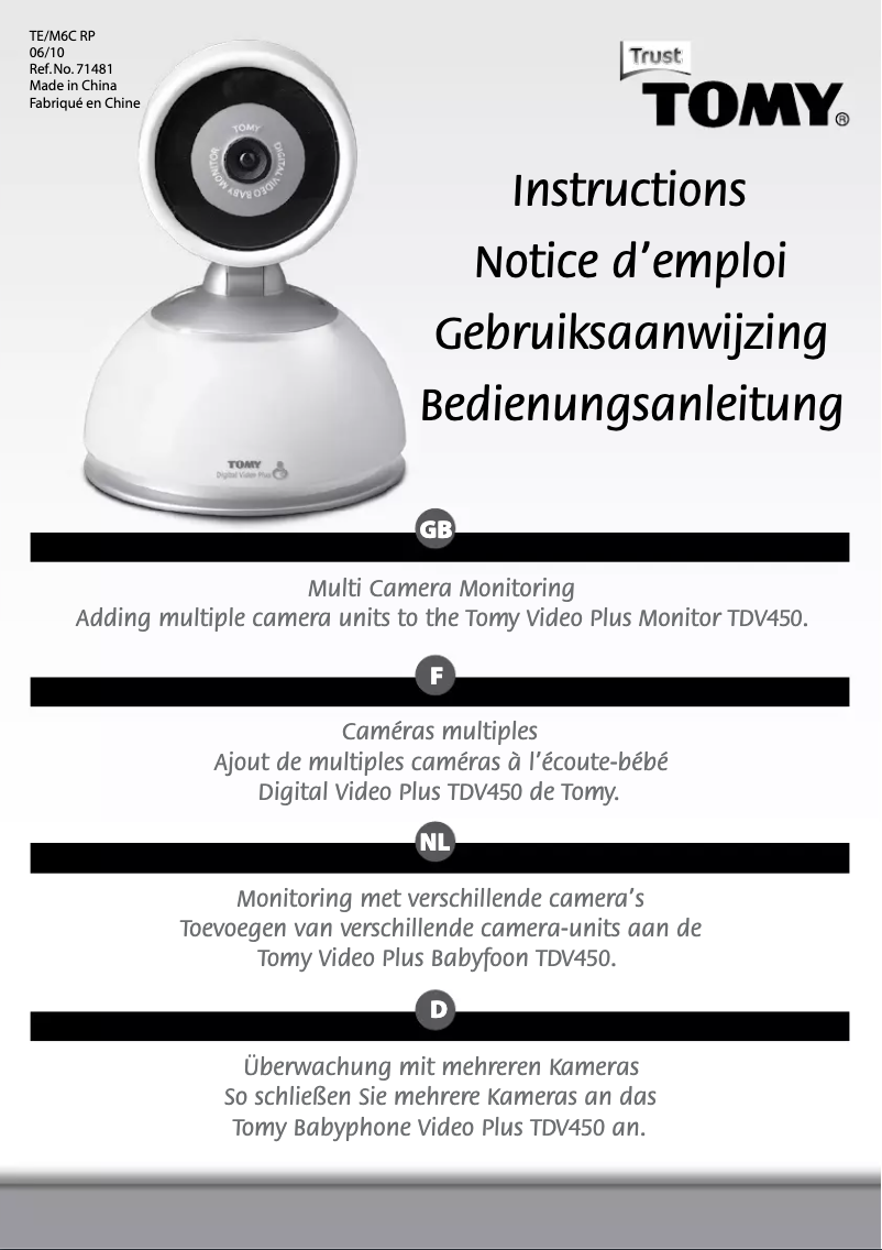 Página 1 del manual Manual de usuario Tomy TDV450