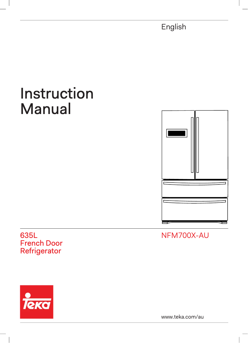 Imagen de la primera página del manual del dispositivo NFM700X
