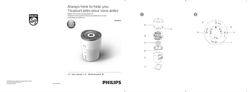 Página 1 del manual Manual de usuario Philips 2000 series HU4804