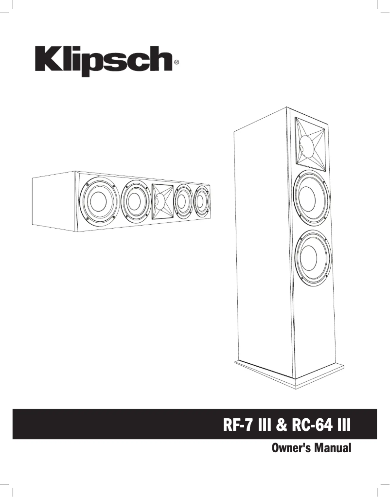 Página 1 del manual Manual de instrucciones Klipsch RC-64 III