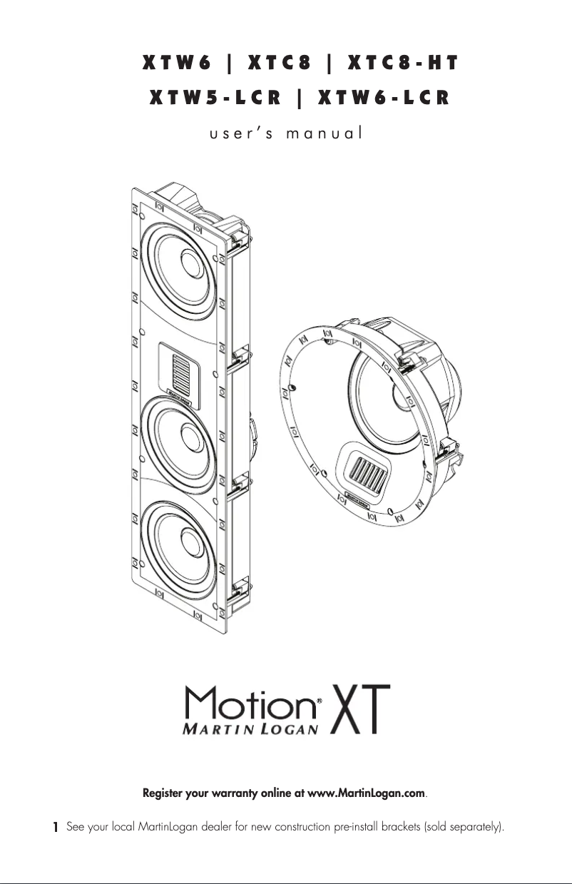Imagen de la primera página del manual del dispositivo Motion XTW6-LCR