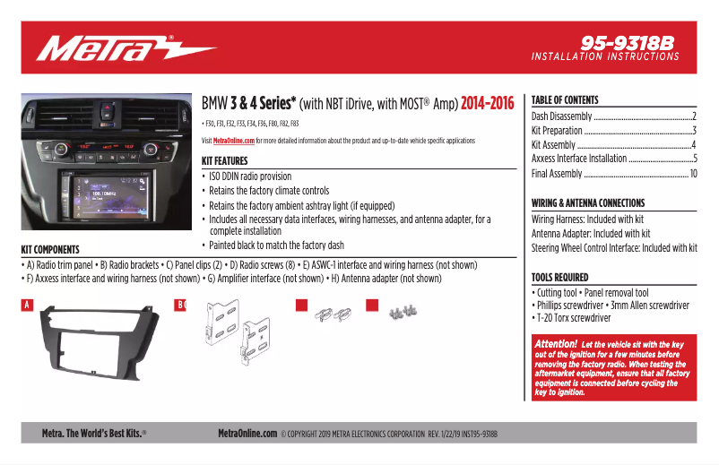 Imagen de la primera página del manual del dispositivo 95-9318B