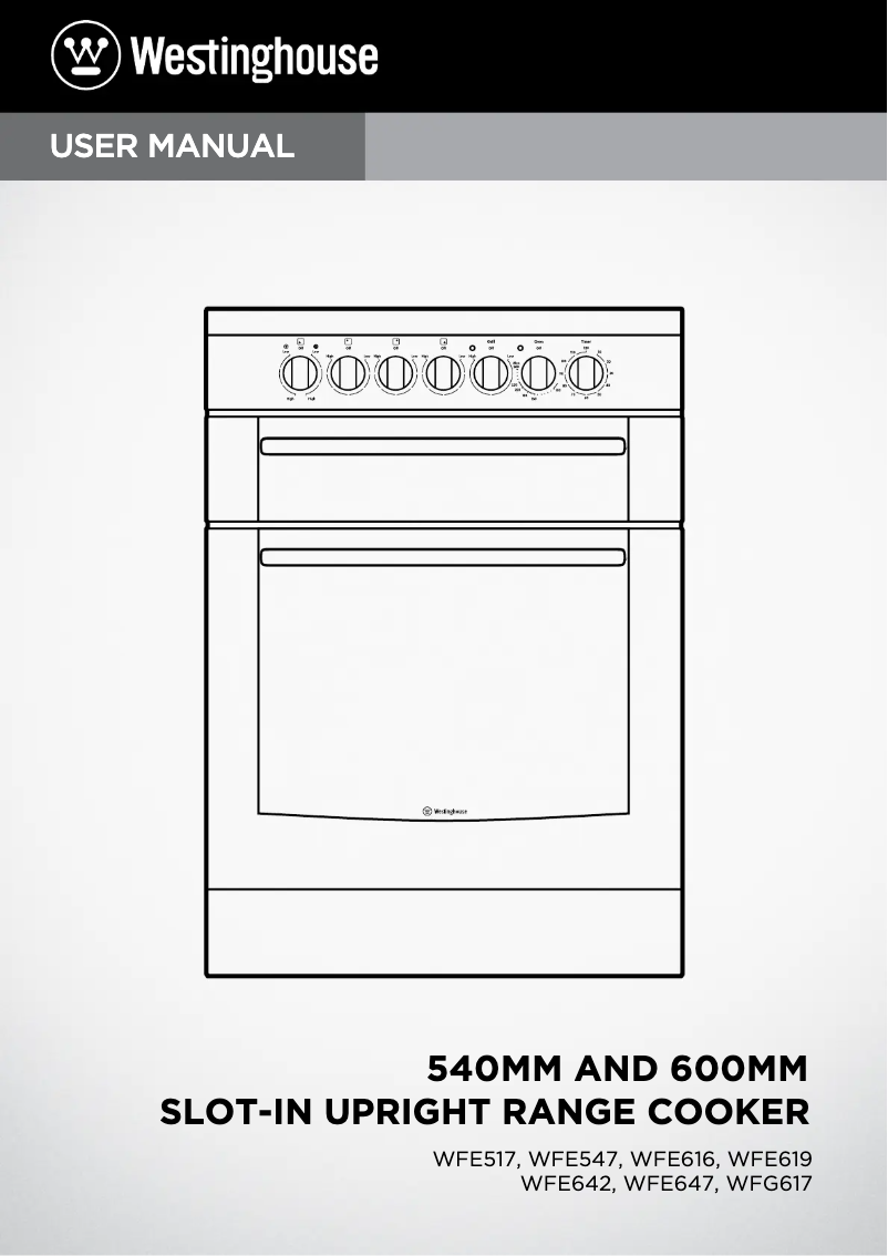 Página 1 del manual Manual de usuario Westinghouse WFE642