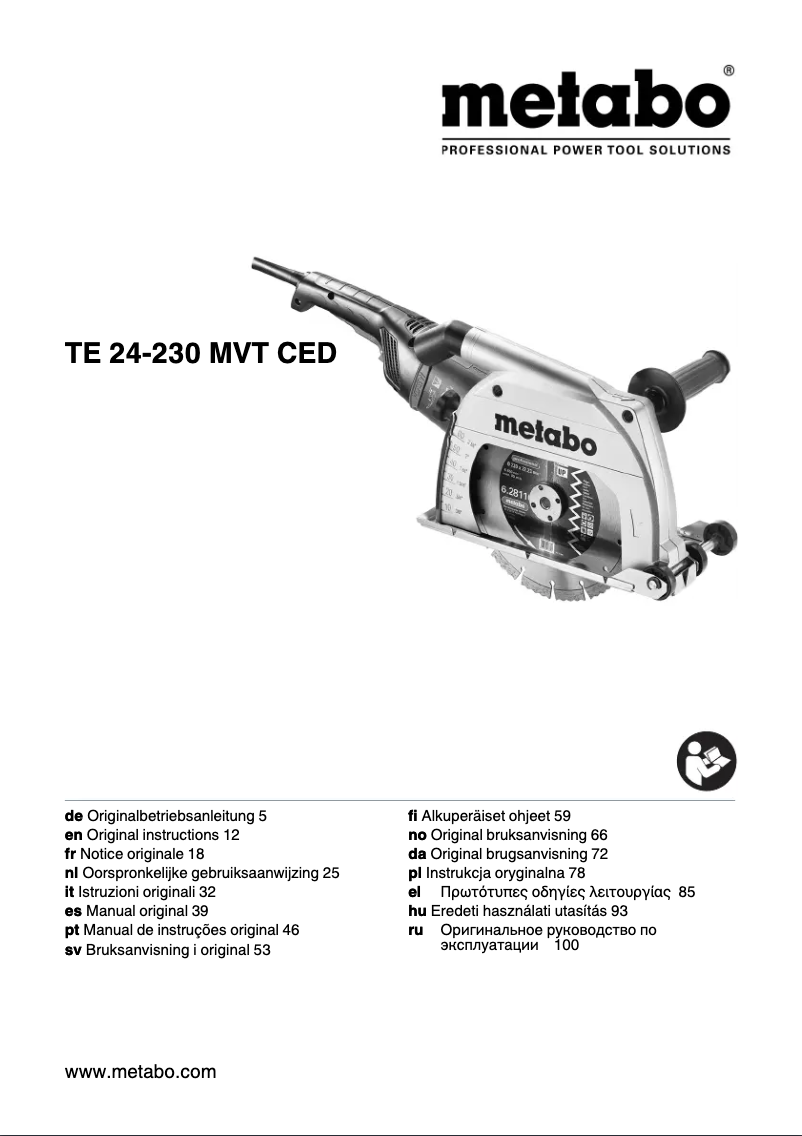 Página nº 1 - Manual de usuario Metabo TE 24-230 MVT CED