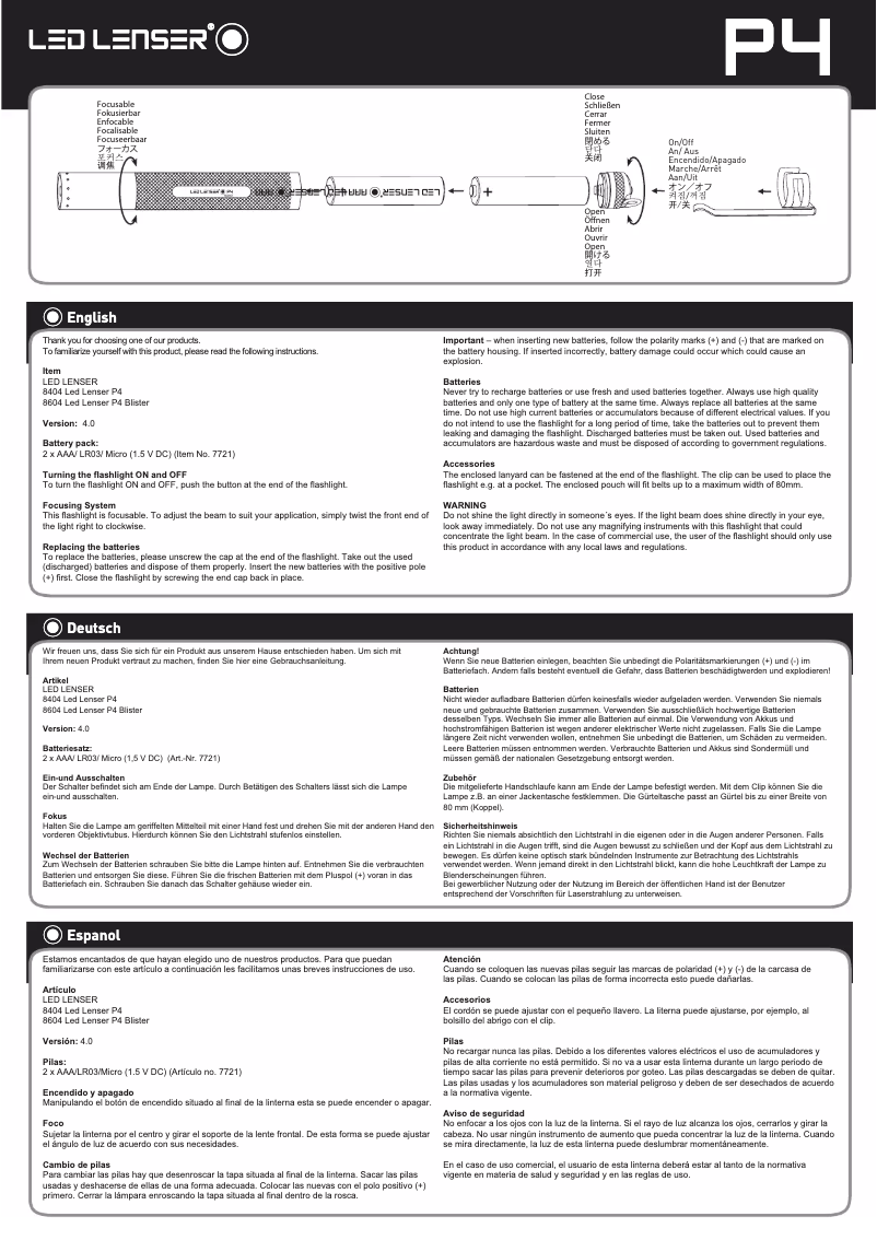 Imagen de la primera página del manual del dispositivo P4BM