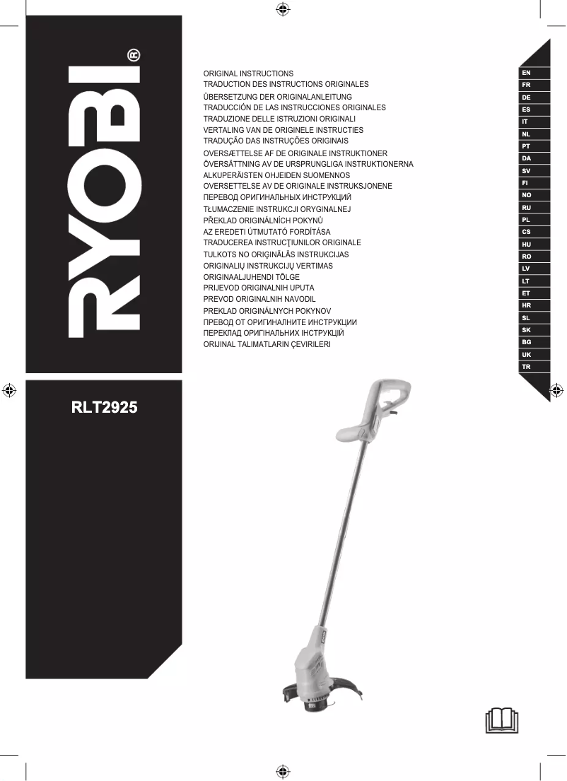 Página 1 del manual Manual de usuario RYOBI RLT2925