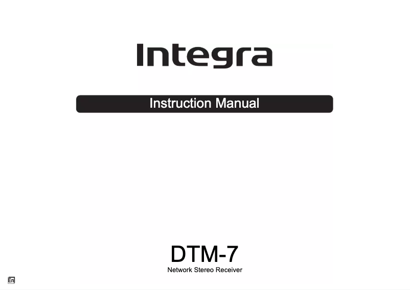 Página 1 del manual Manual de usuario Integra DTM 7