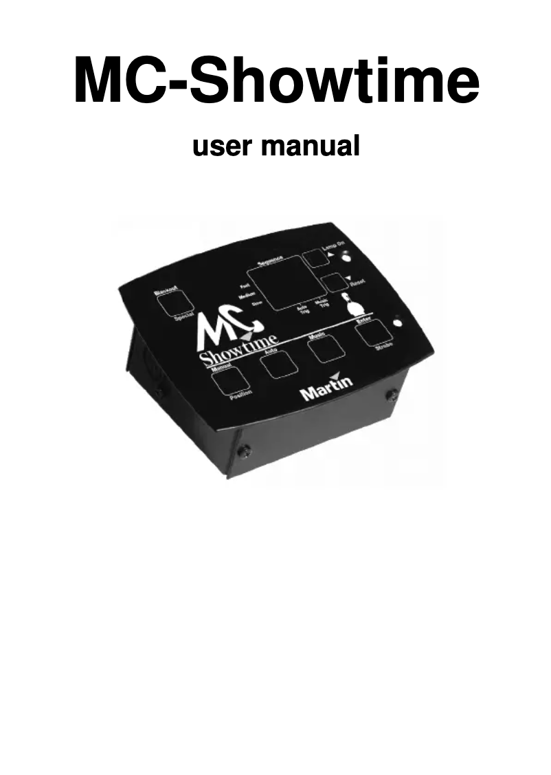 Imagen de la primera página del manual del dispositivo MC Showtime Performance