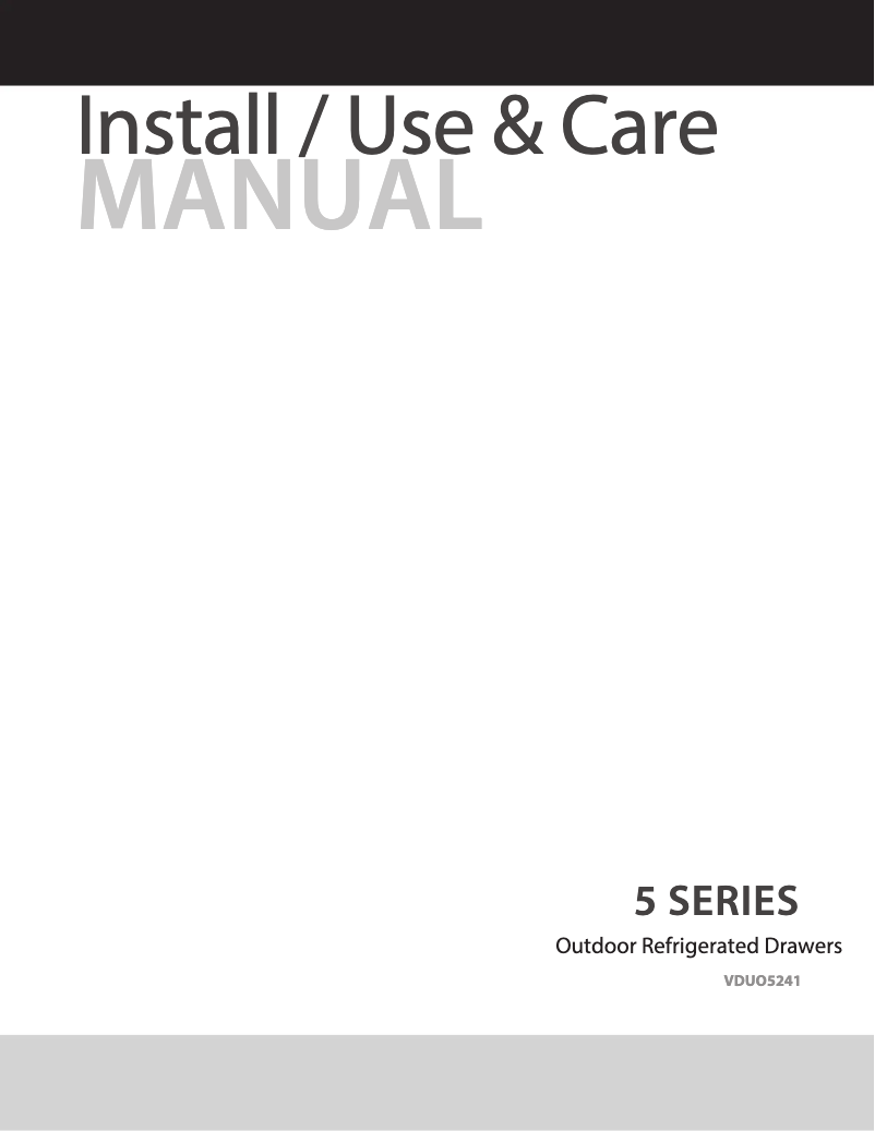 Página 1 del manual Guía de instalación Viking VDUO5241DSS