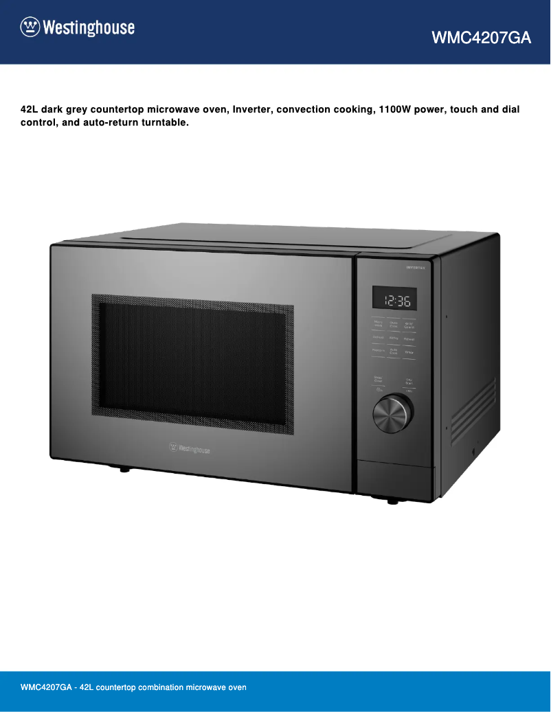 Imagen de la primera página del manual del dispositivo WMC4207GA