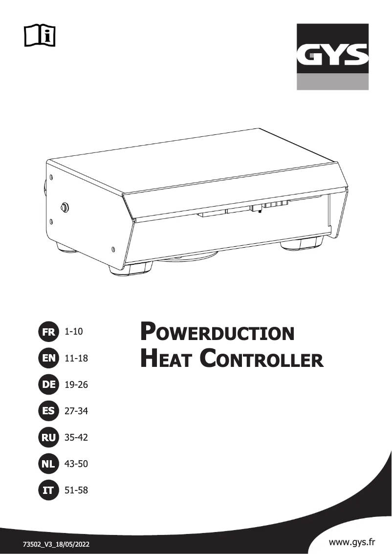 Página 1 del manual Manual de usuario GYS Power Heat Controler