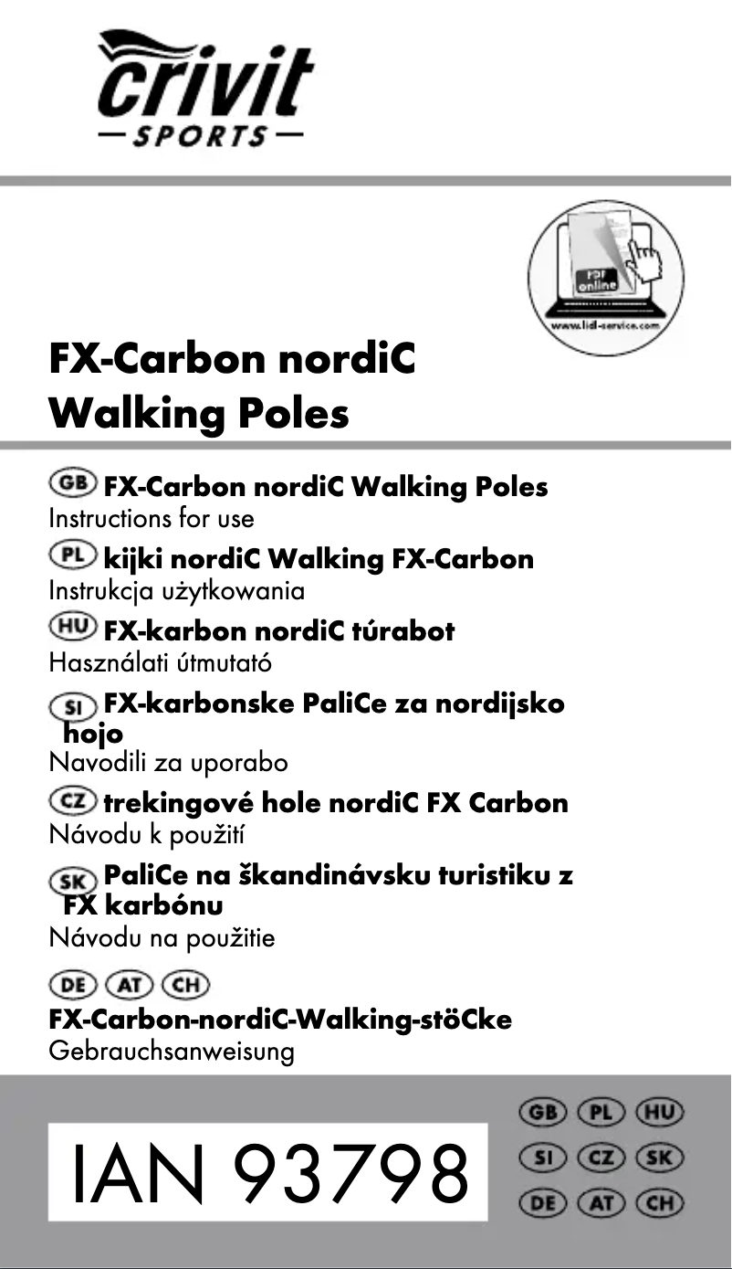 Imagen de la primera página del manual del dispositivo IAN 93798