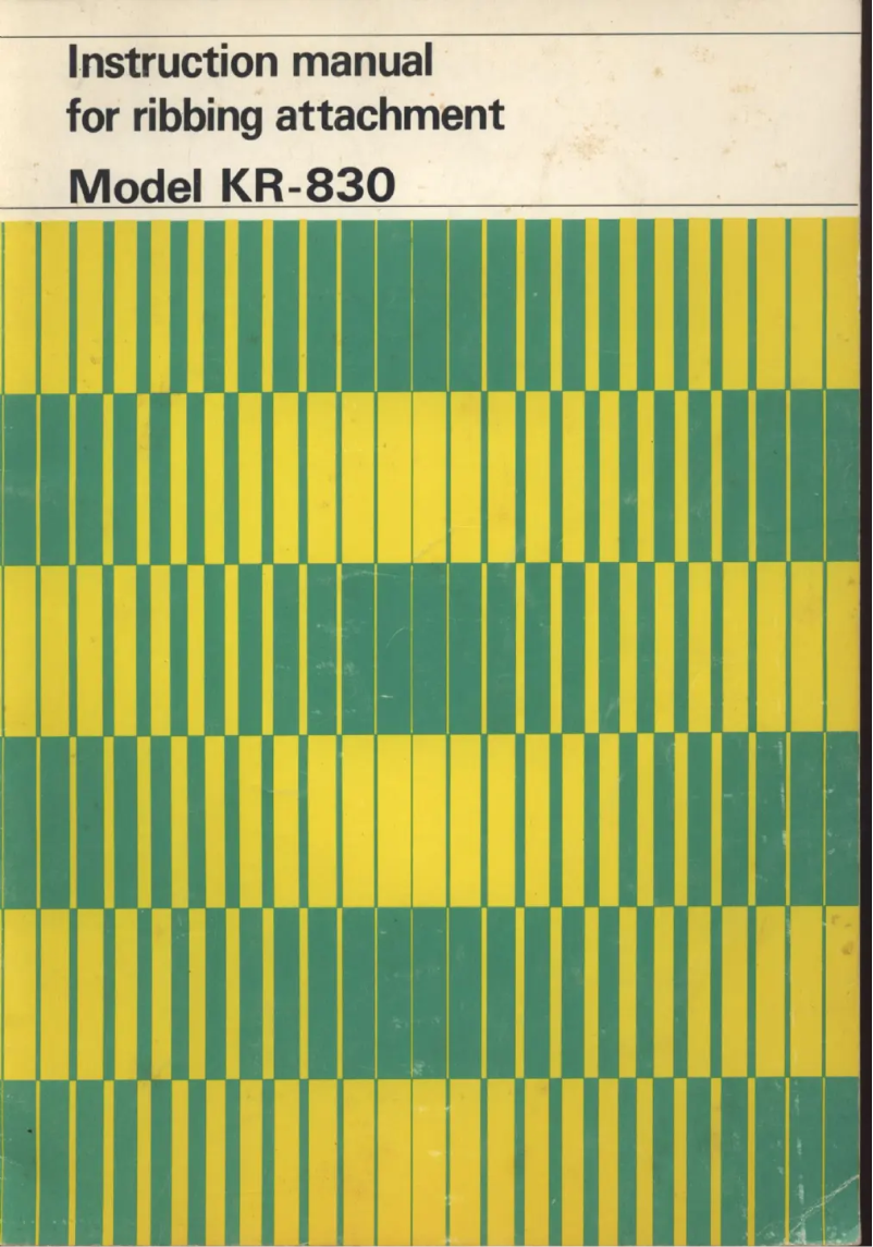 Imagen de la primera página del manual del dispositivo KR 830