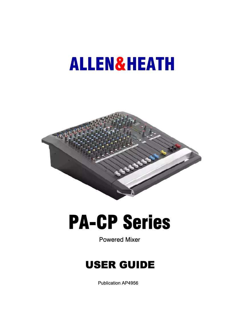 Página 1 del manual Manual de usuario Allen & Heath PA12-CP