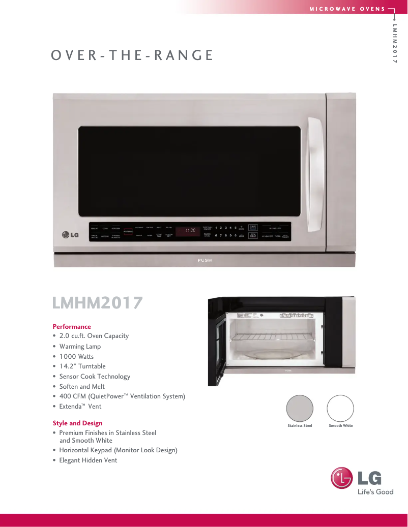 Página 1 del manual Ficha técnica LG LMHM2017ST