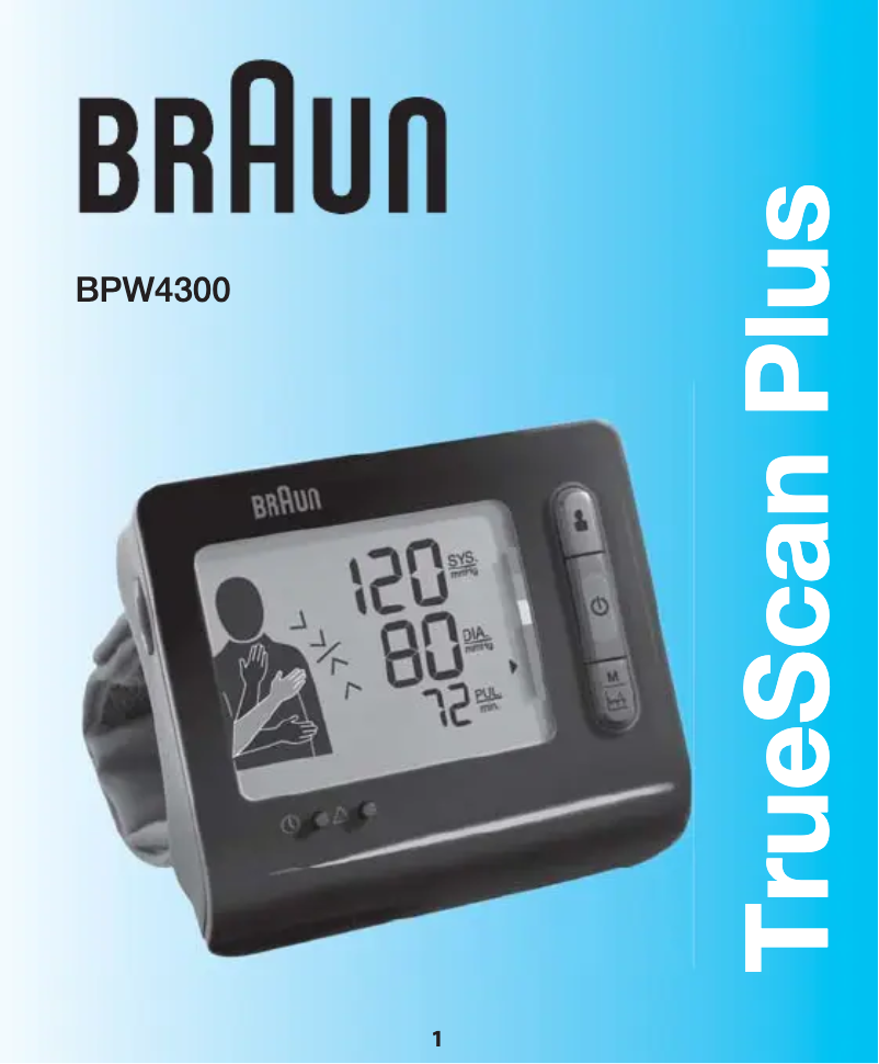 Página nº 1 - Manual de usuario Braun TrueScan BPW4300