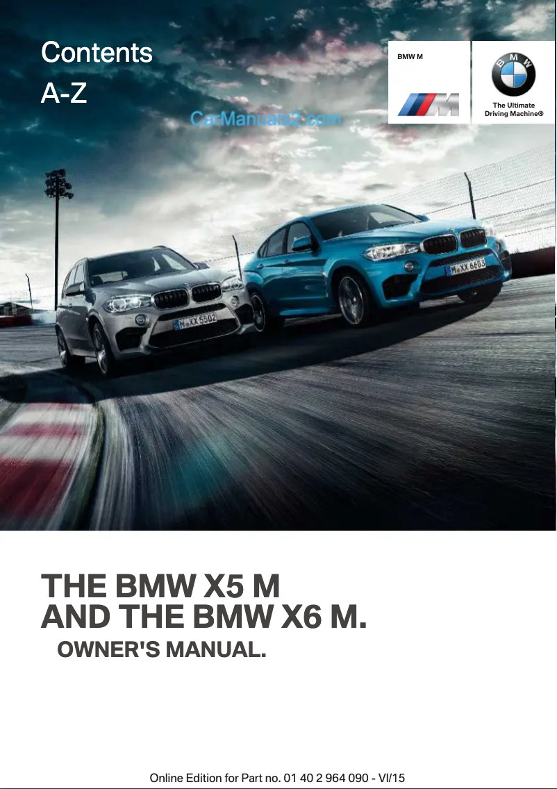 Página 1 del manual Manual de usuario BMW X6 M (2016)