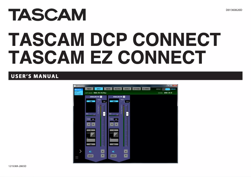 Imagen de la primera página del manual del dispositivo DCP Connect