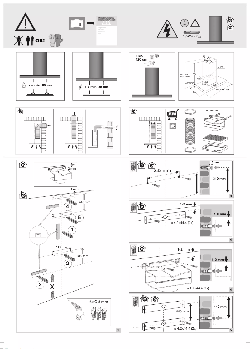 Página 1 del manual Guía de instalación Pelgrim BSGA971ANT