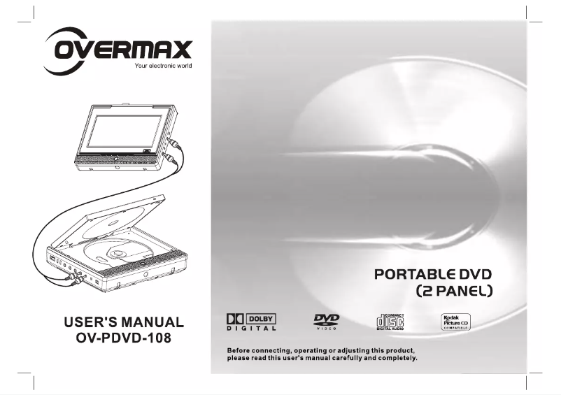 Página 1 del manual Manual de usuario Overmax OV-PDVD-108