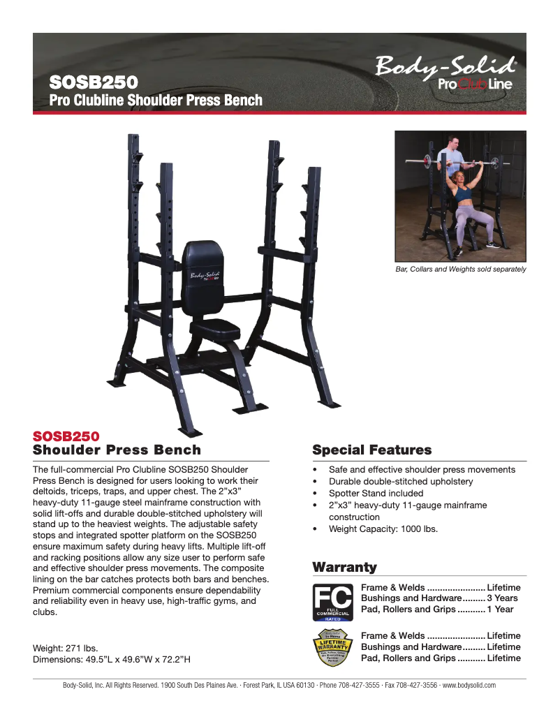 Imagen de la primera página del manual del dispositivo SOSB250