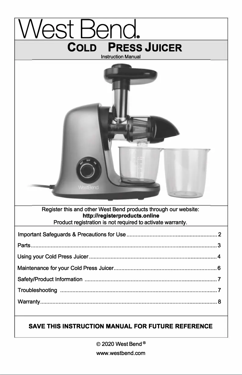 Imagen de la primera página del manual del dispositivo JC2009SV13