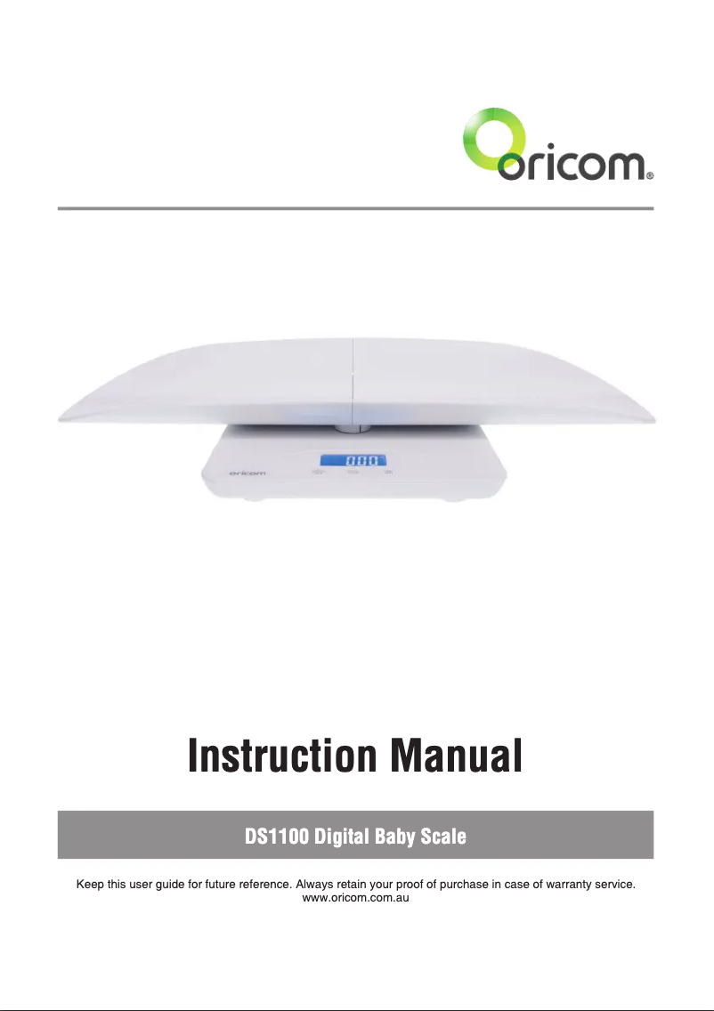Página nº 1 - Manual de usuario Oricom DS1100