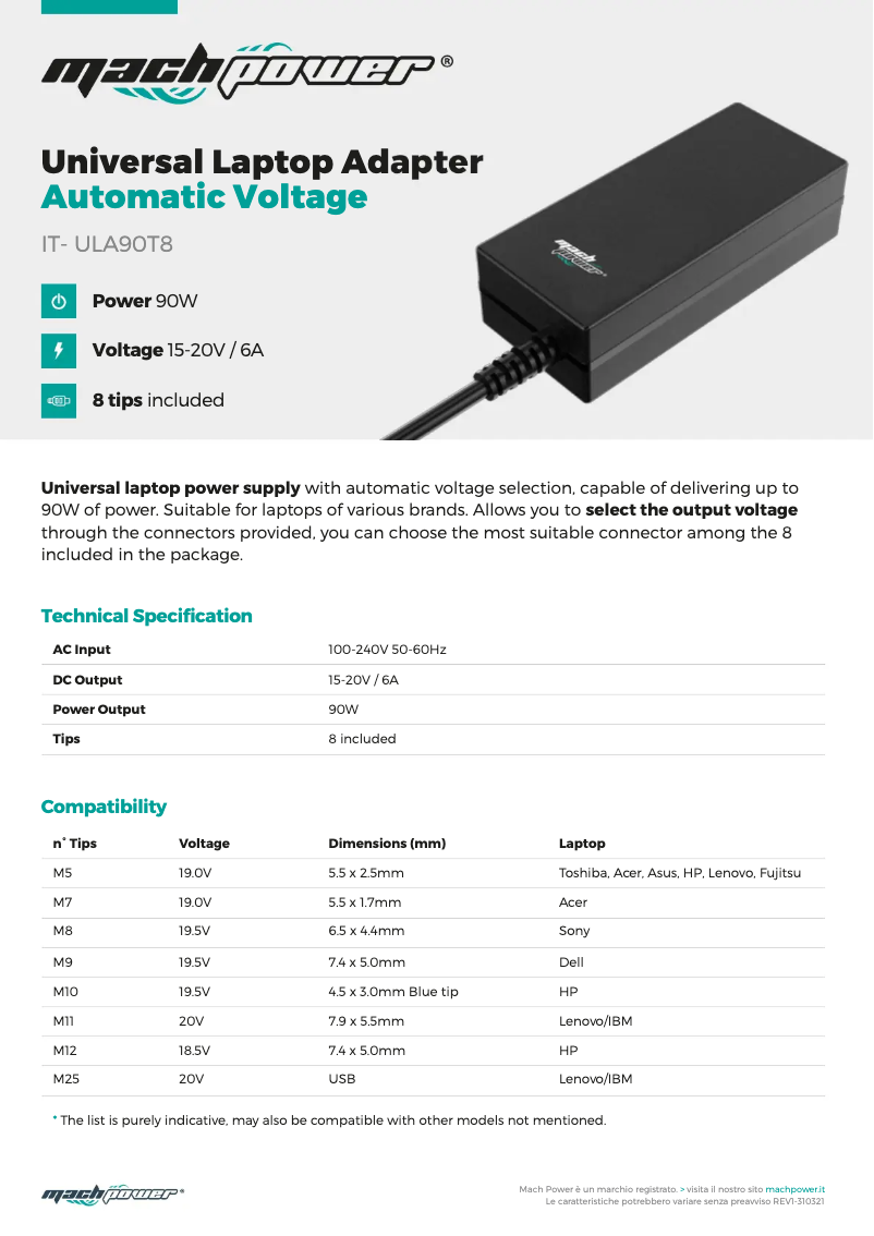 Imagen de la primera página del manual del dispositivo IT-ULA90T8