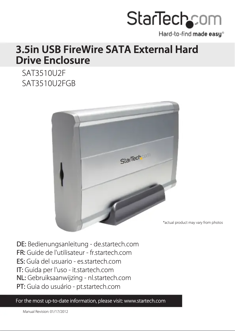 Imagen de la primera página del manual del dispositivo SAT3510U2F