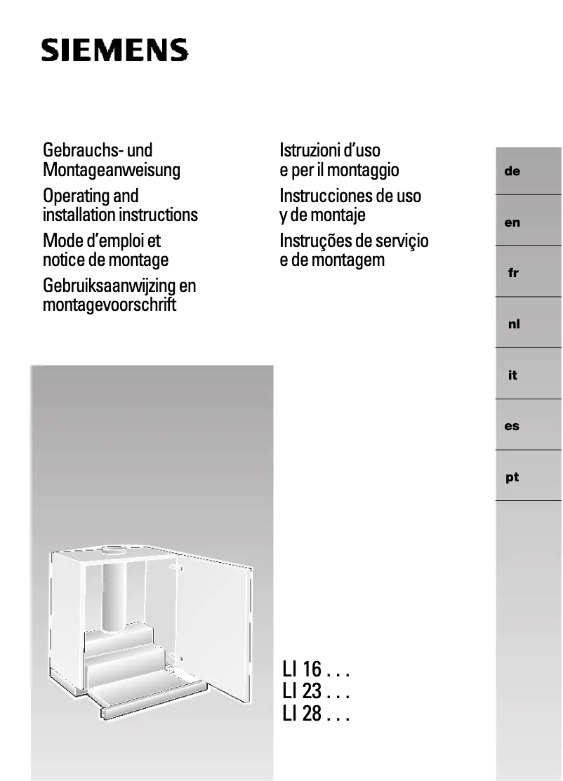 Página nº 1 - Manual de instrucciones Siemens LI28030