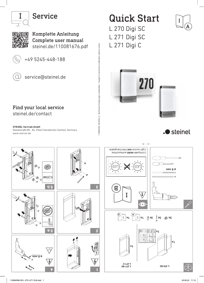 Imagen de la primera página del manual del dispositivo L 271 Digi SC