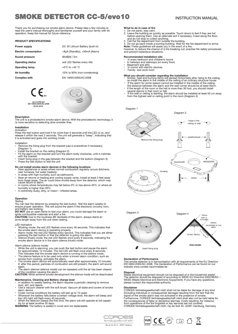 Página 1 del manual Manual de usuario Cordes CC-5/evo10