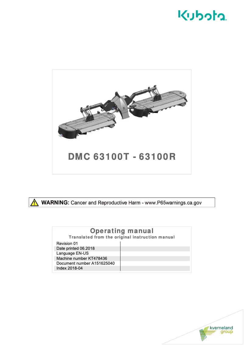 Imagen de la primera página del manual del dispositivo DMC 63100T